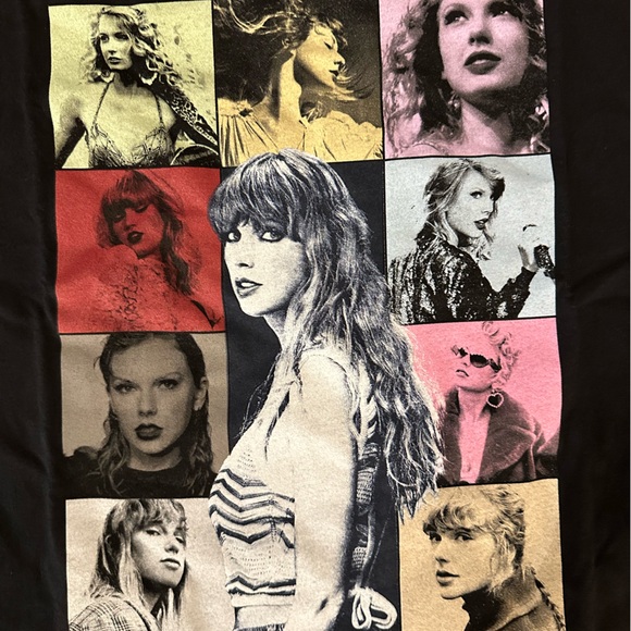 Taylor Swift Eras Tour US Dates Black Tee size XL - Picture 3 of 7